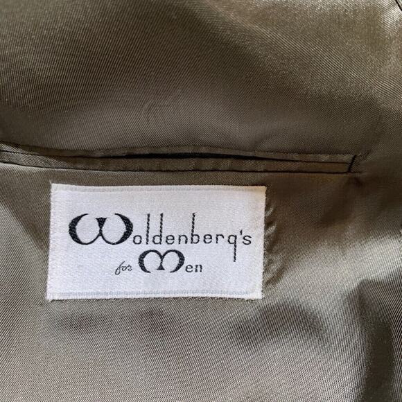 Vintage Jack Victor Blazer Mens 42 Olive Navy Silk Wool Blend One Button Notch - Picture 11 of 16